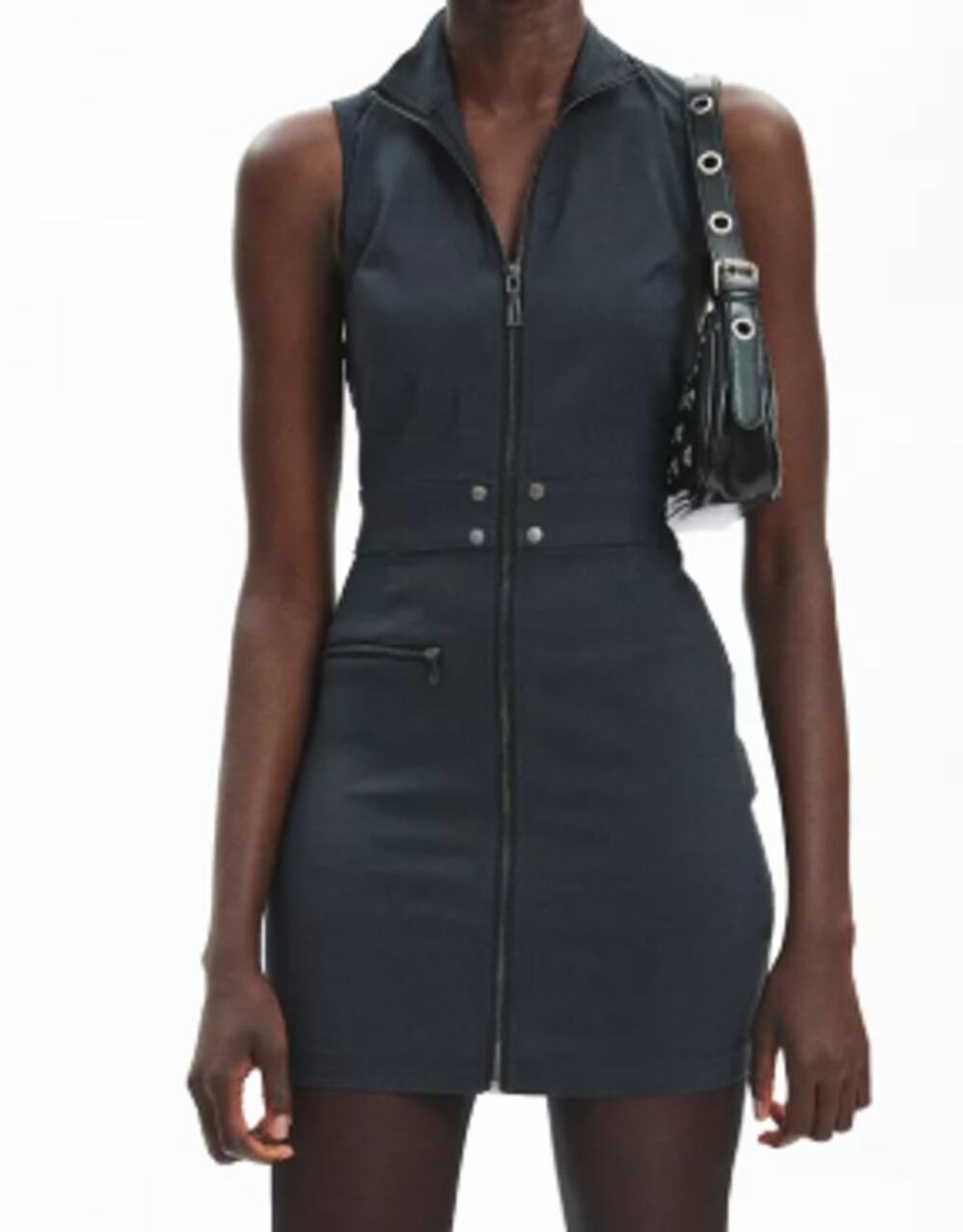 Silence & Noise Urban Outfitters Dylan Zip Up Mini Dress sz L